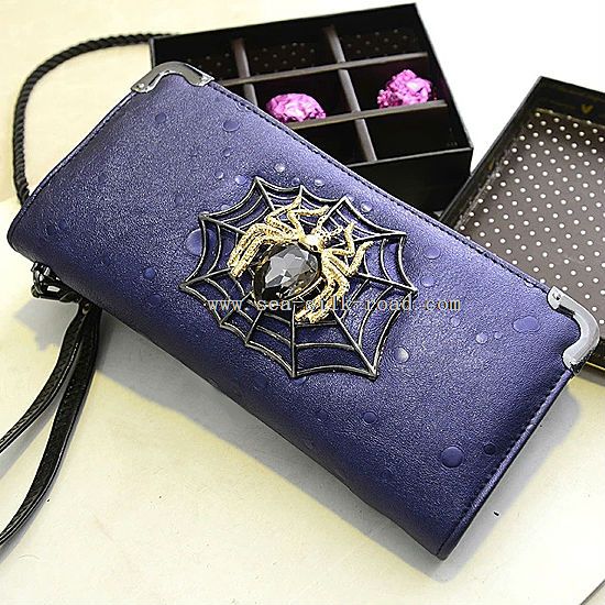 spider fashion clutch wallet